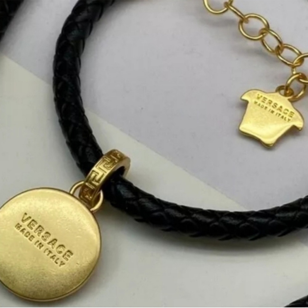 VERSACE Medusa Braided Leather
Bracelet NWOT - Picture 4 of 8